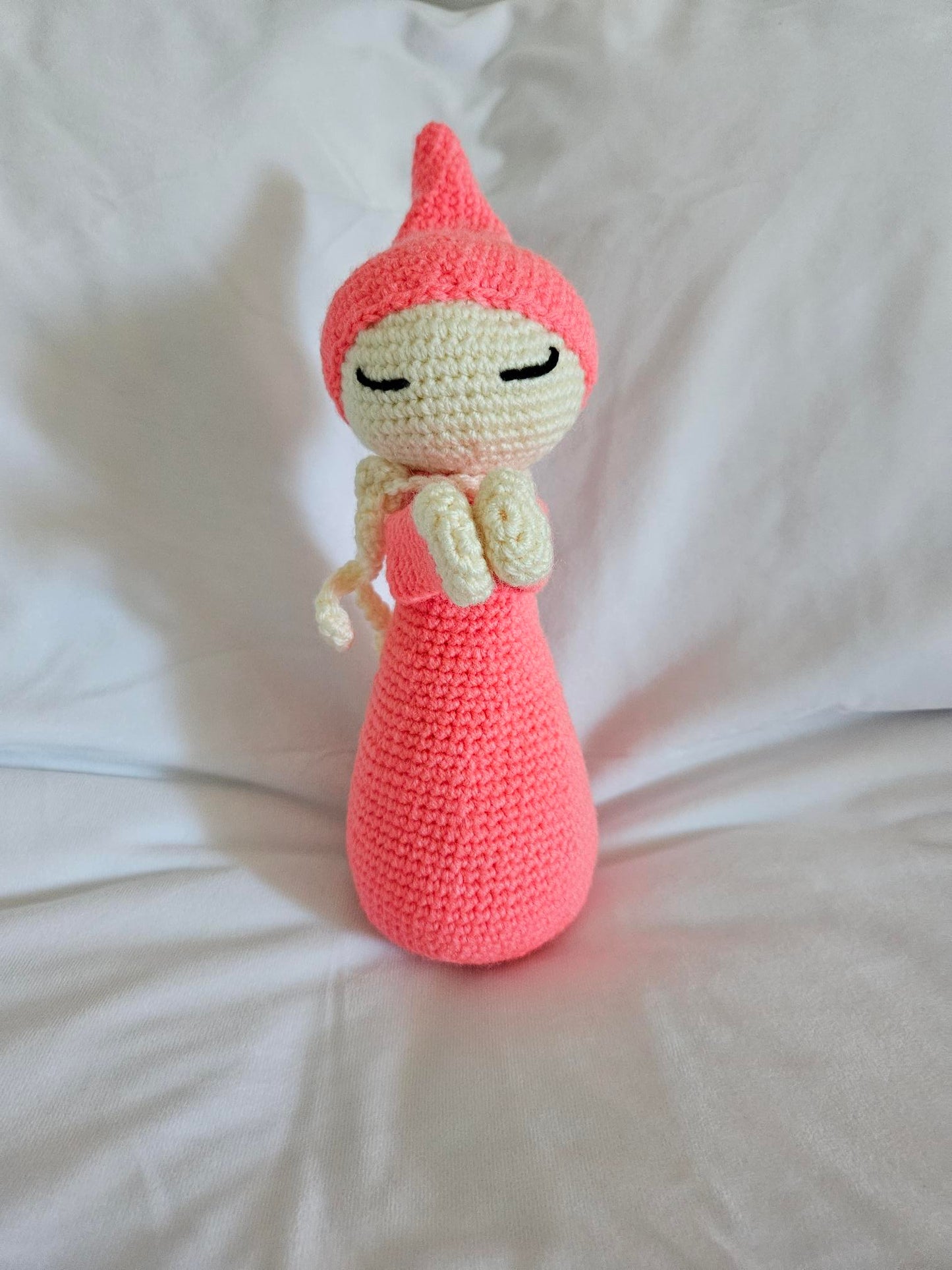 Crochet Prayer Doll | Crochet Toy - Coral