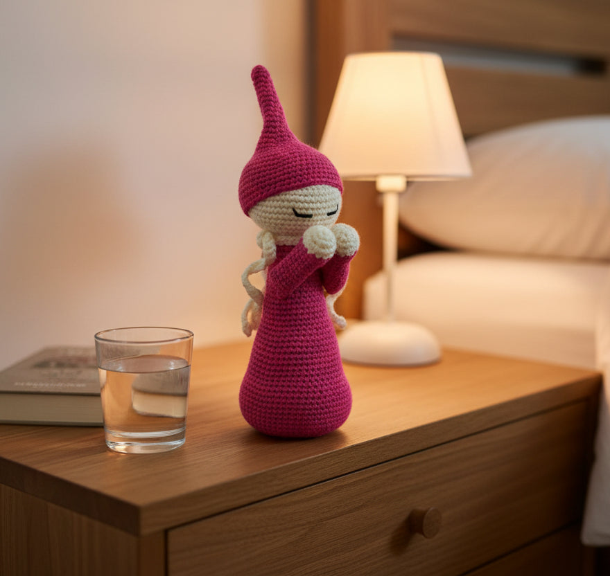 Crochet Prayer Doll | Crochet Toy - Magenta