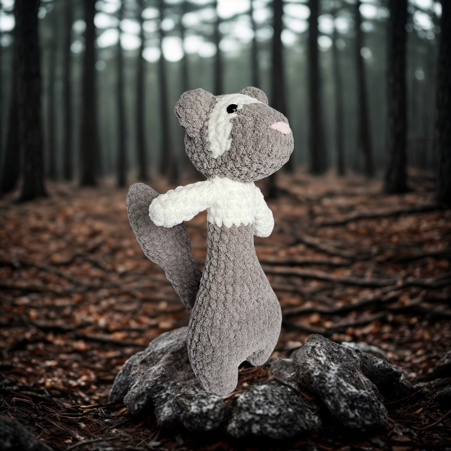 Soft Crochet Ferret Plushie