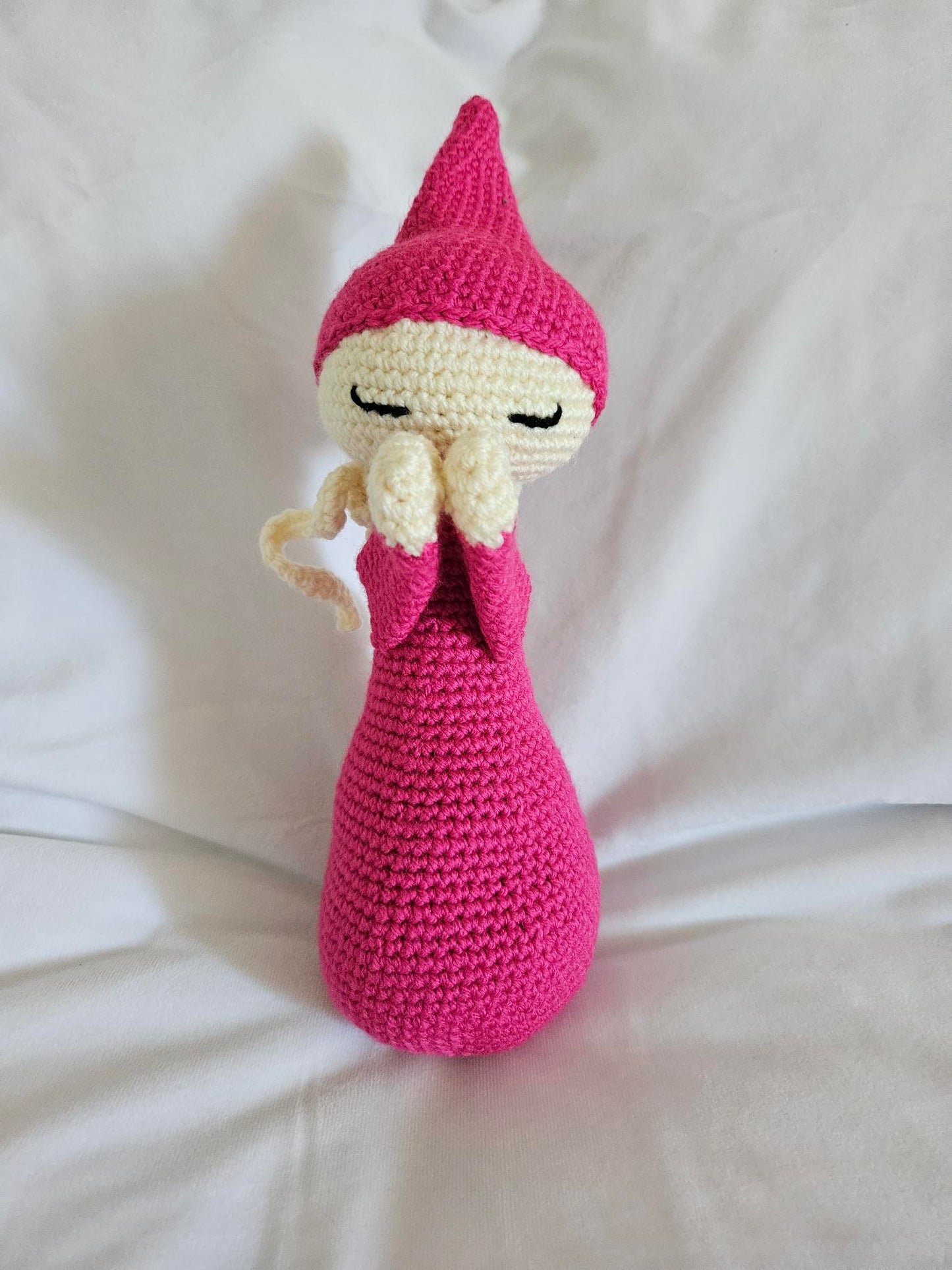 Crochet Prayer Doll | Crochet Toy - Magenta