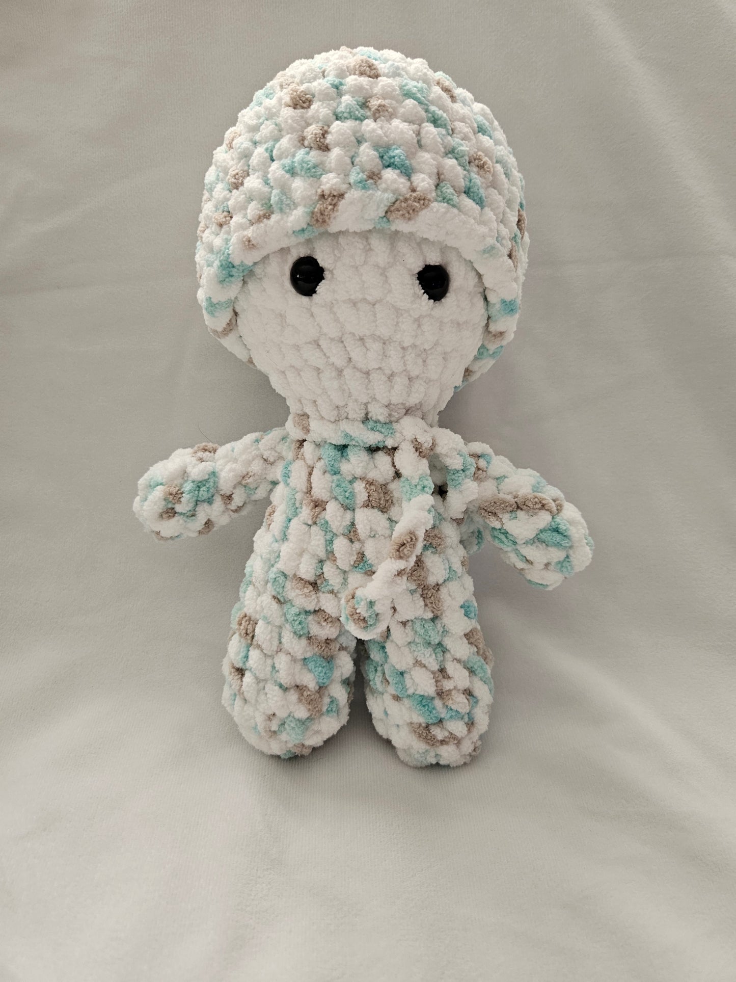 Crochet Fluffy Doll | Crochet Toy | Crochet Plushy - Seafoam