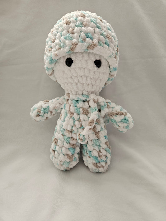 Crochet Fluffy Doll | Crochet Toy | Crochet Plushy - Seafoam