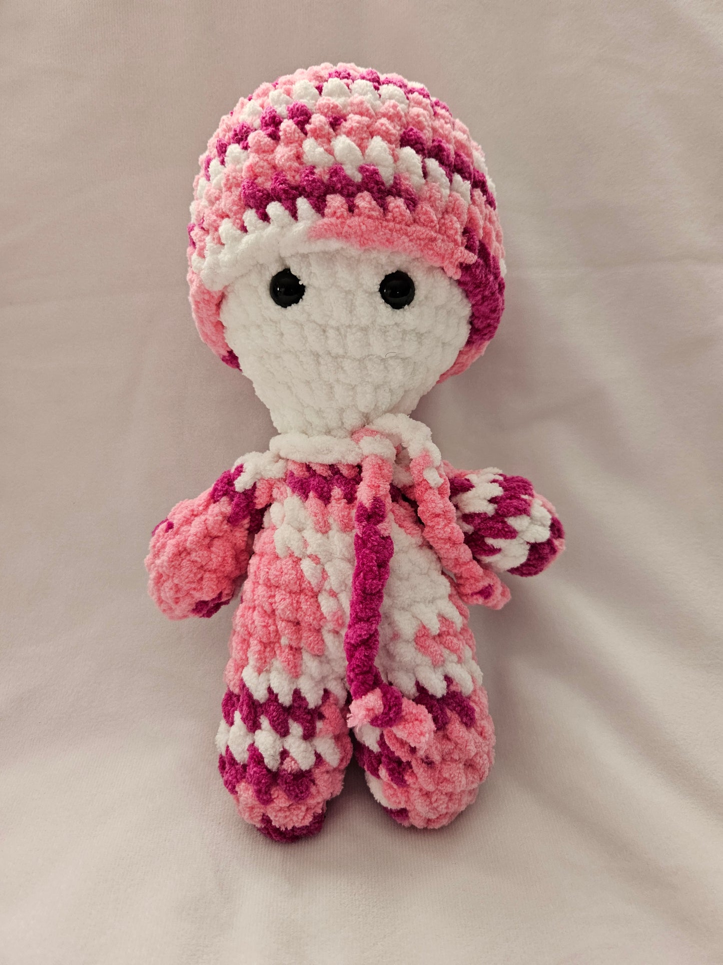 Crochet Fluffy Doll | Crochet Toy | Crochet Plushy - Pinky Pink