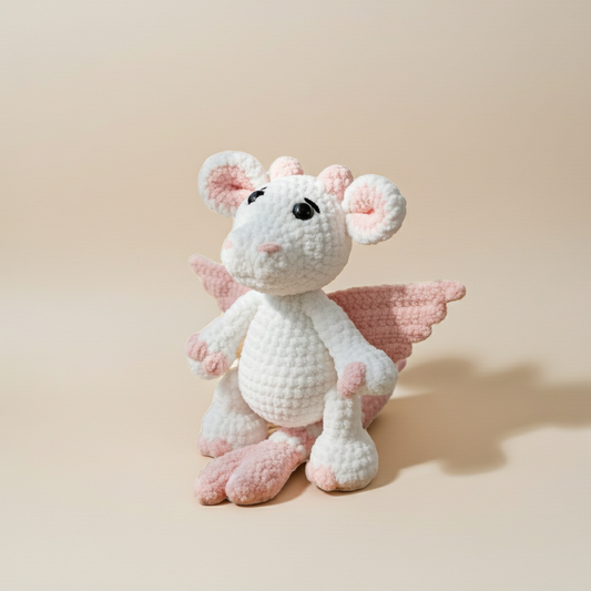 Fairy Dragon Crochet Plush | Amigurumi Dragon | Fantasy Creature Plushie