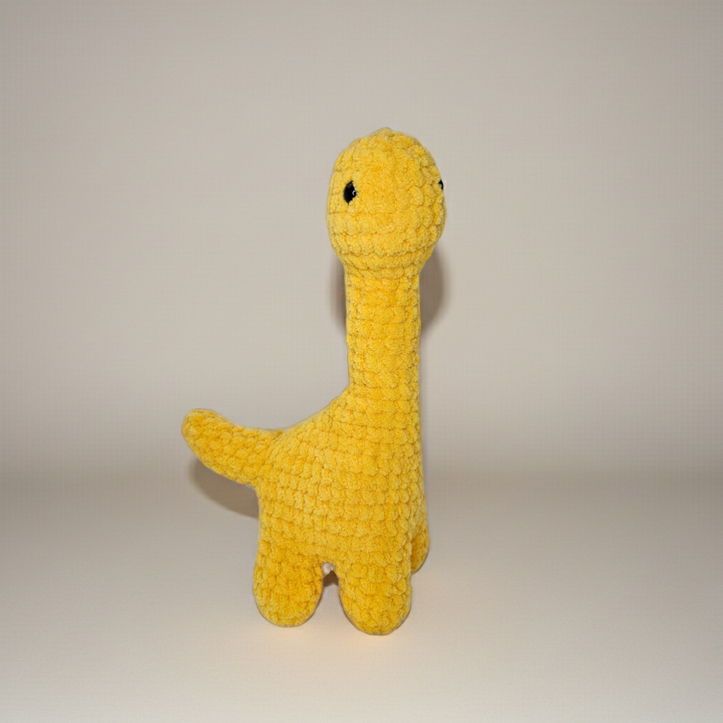 Crochet Brontosaurus | Crochet Dino | Crochet Toy - Yellow