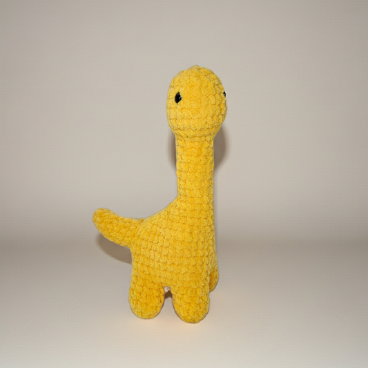 Crochet Brontosaurus | Crochet Dino | Crochet Toy - Yellow