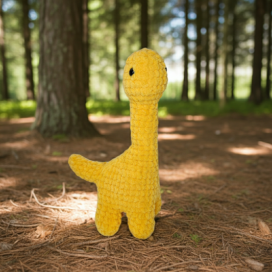 Crochet Brontosaurus | Crochet Dino | Crochet Toy - Yellow