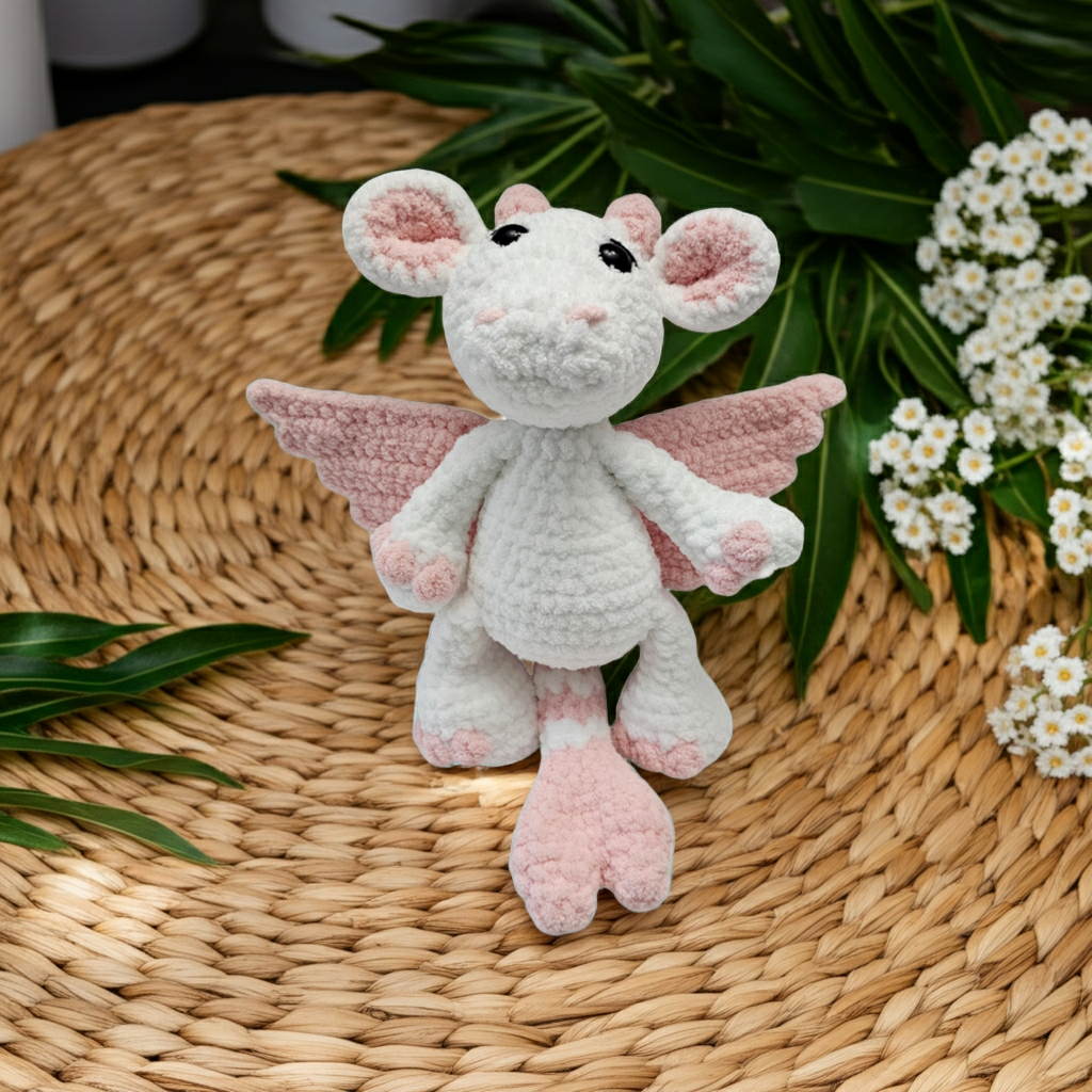 Fairy Dragon Crochet Plush | Amigurumi Dragon | Fantasy Creature Plushie