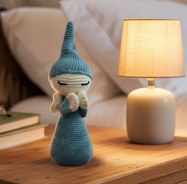 Crochet Prayer Doll | Crochet Toy - Teal
