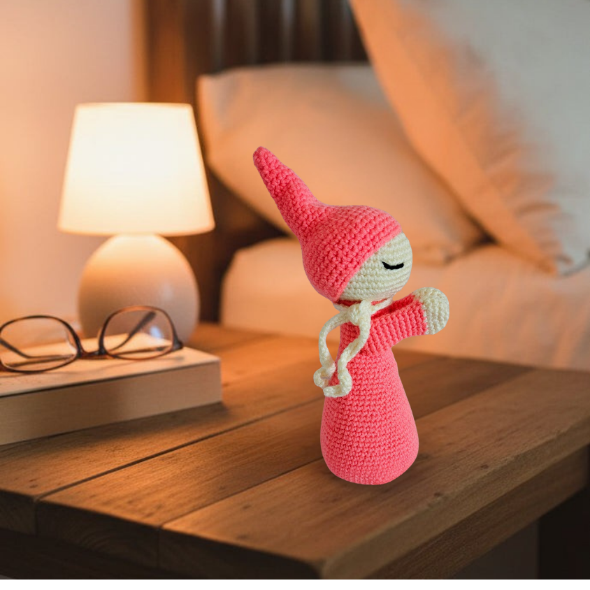 Crochet Prayer Doll | Crochet Toy - Coral