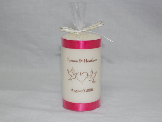 Pillar Candle Favour - Signature Scents and Designs